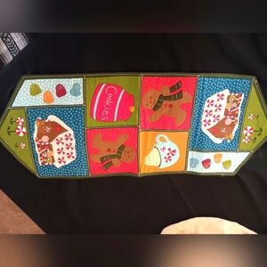 Xmas table runner,  sugar cookie design